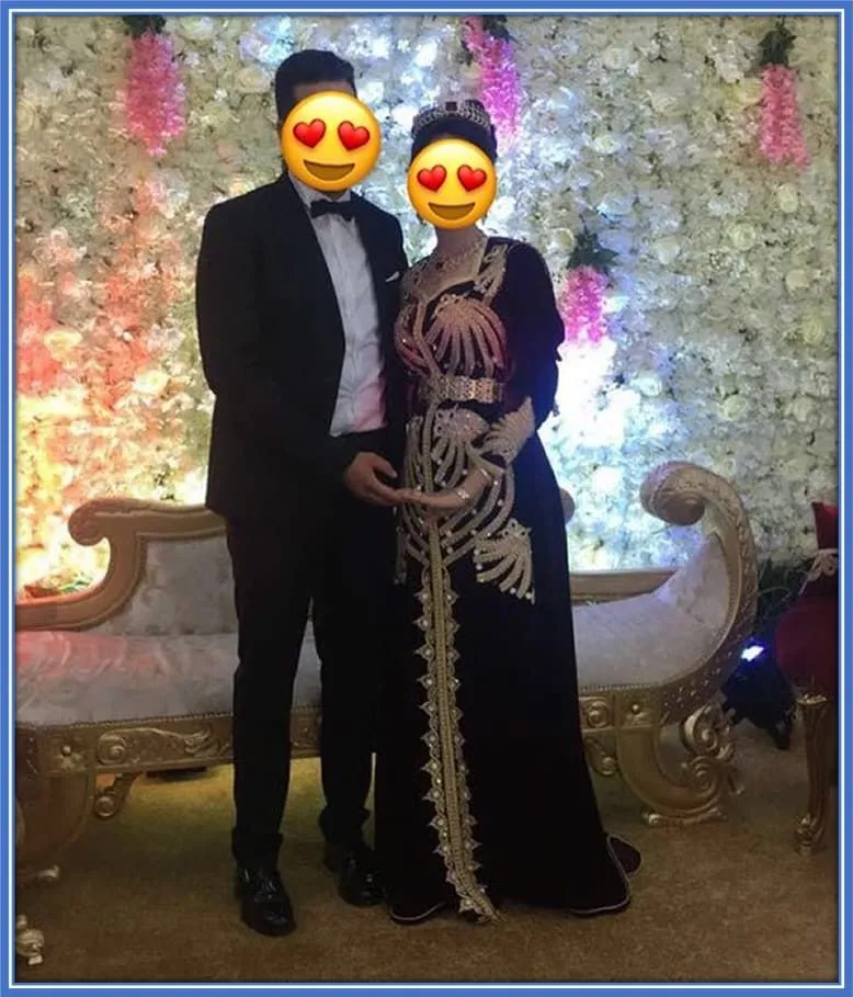 Voici Jawaher Aguerd et son mari le jour de leur mariage - vers avril 2018.