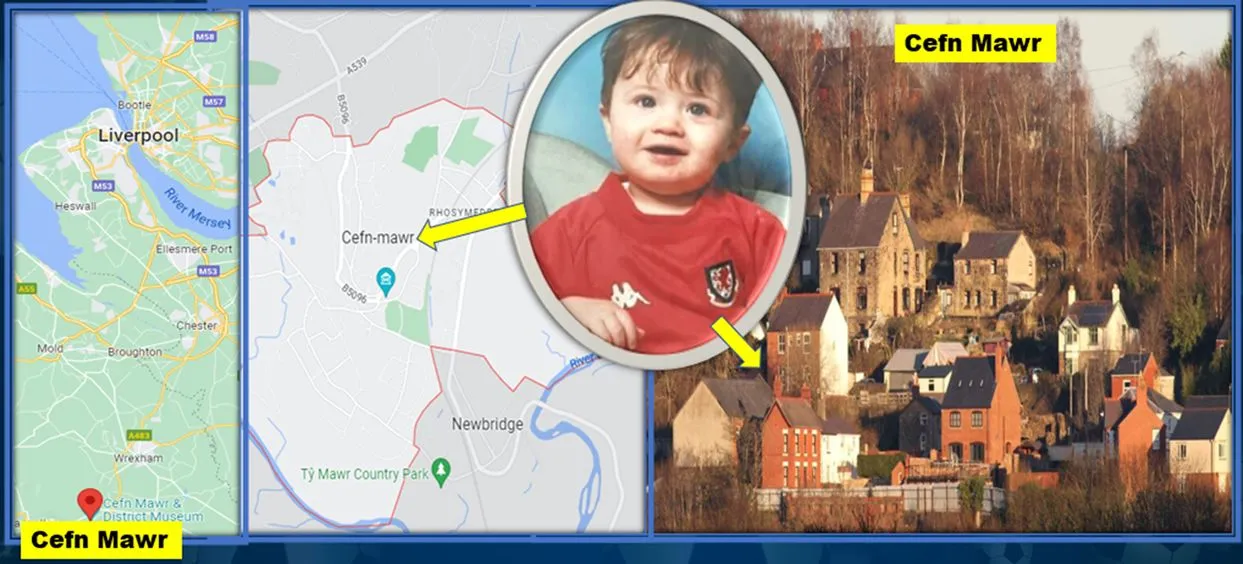 This map gallery shows you Cefn Mawr, which is the ancestral home of Neco Williams' Family.