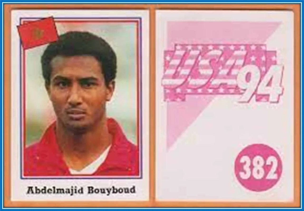 La famille de Nayef Aguerd est issue du football. Voici une photo de son oncle - Abdelmajid Bouyboud - lors de la Coupe du Monde de la FIFA 1994 aux &Eacute;tats-Unis.