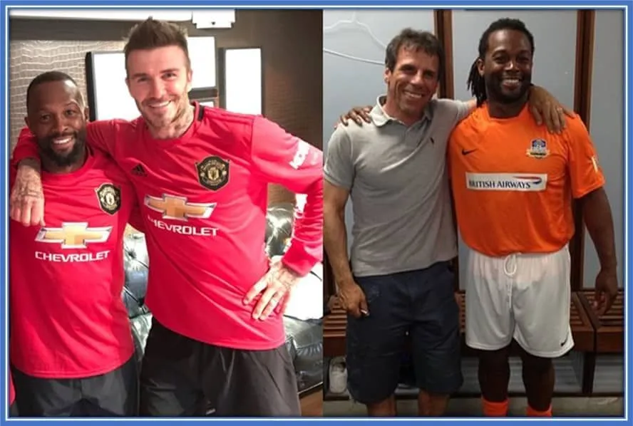 David is a man who has big friends.