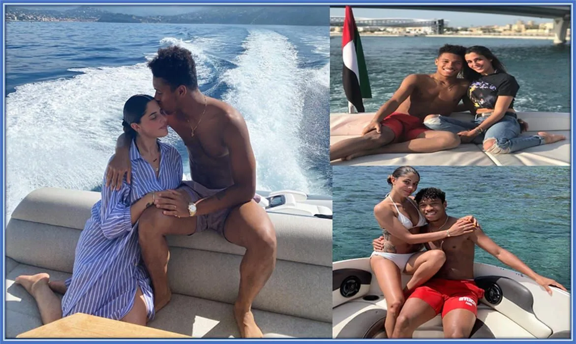 Coralie and Boubacar having a great time at sea.