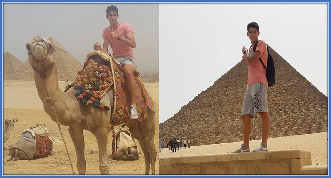 Presque tout ce qui entoure la pyramide &eacute;gyptienne est mondialement connu et Nayef Aguerd adore &ccedil;a.