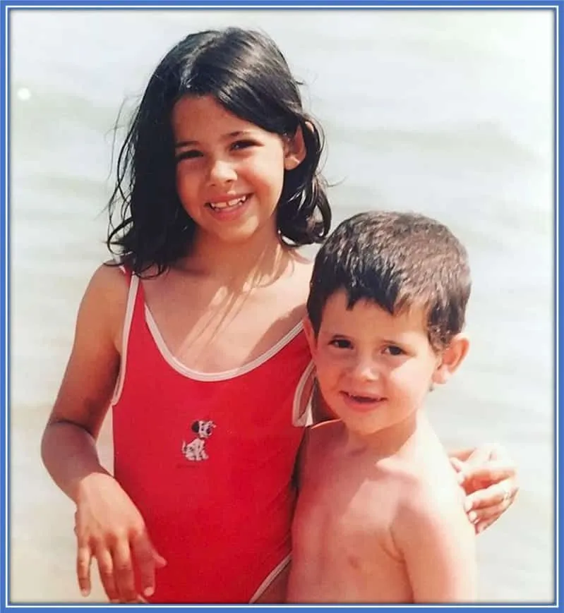 This is little Alexi Porrovecchio, as a kid. We pictured him alongside his older sister (Coralie), who is the wife of Boubacar Kamara.