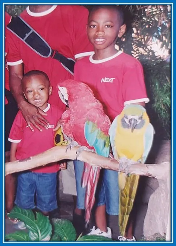 Kyneil Grant is pictured right. He is Jaidon Anthony's brother, the oldest in the family.