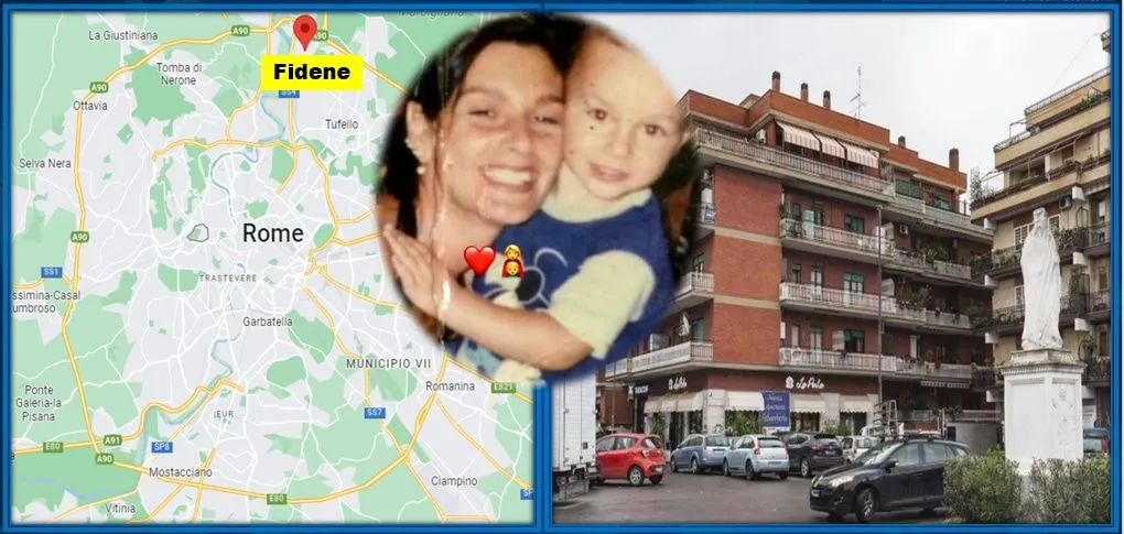 This is Fidene district, where Gianluca Scamacca's Mum raised him and his sister.