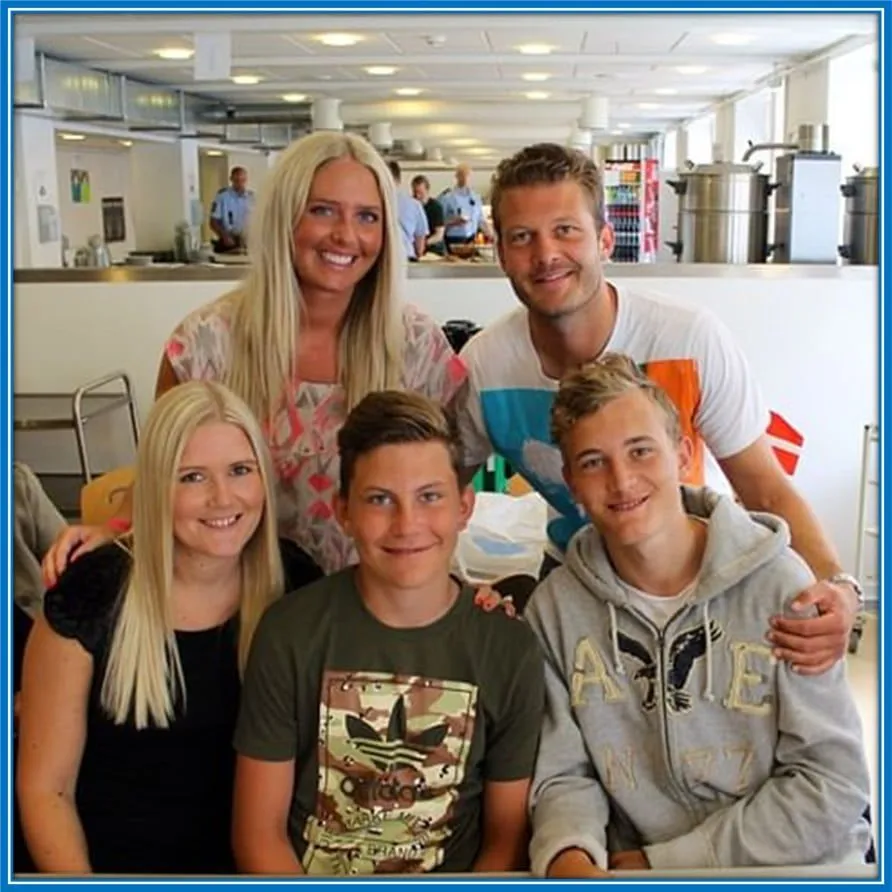 Meet the members of Jonas Wind's family. They all love the beautiful game and love to do plenty of football talk at home.