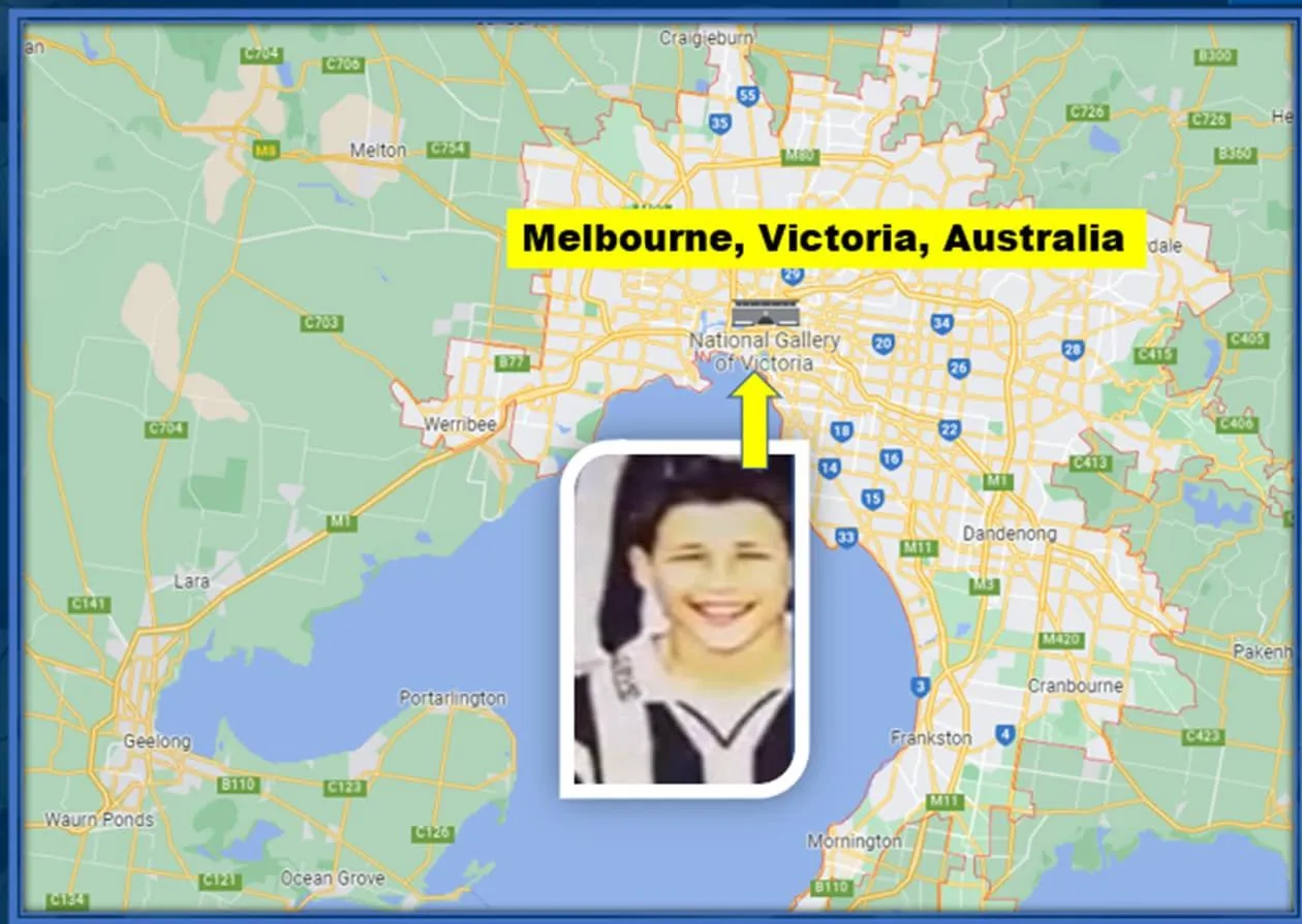 A map of Australia depicting Mathew Leckie's family origins.