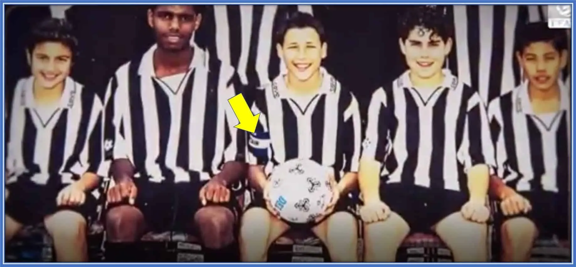 Young Mathew Leckie in a Brimbank Stallions shirt.