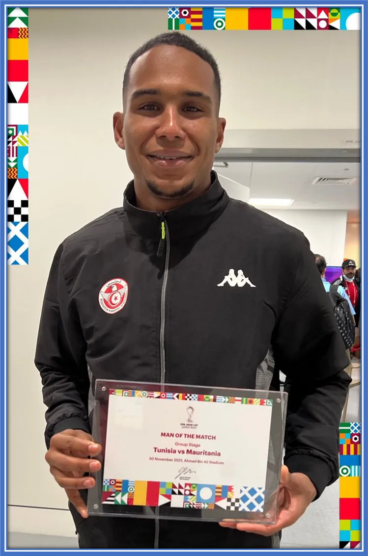 He emerged the man of the match in the 2021 FIFA Arab Cup.
