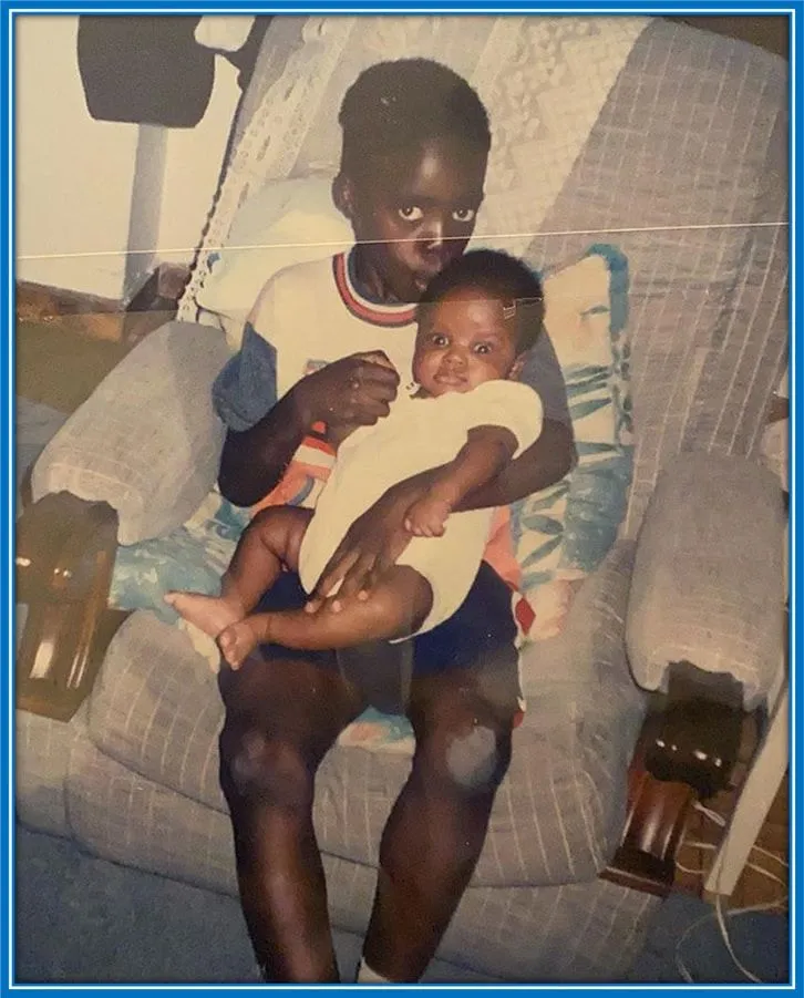 Taking care of his baby brother (Nico) was one of his earliest responsibilities.