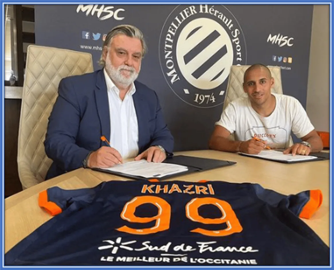 He accepted the number 99 jersey at the club, becoming the foremost player to wear the number for Montpellier.