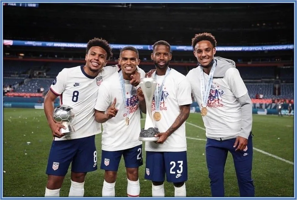 Kellyn Acosta trophies