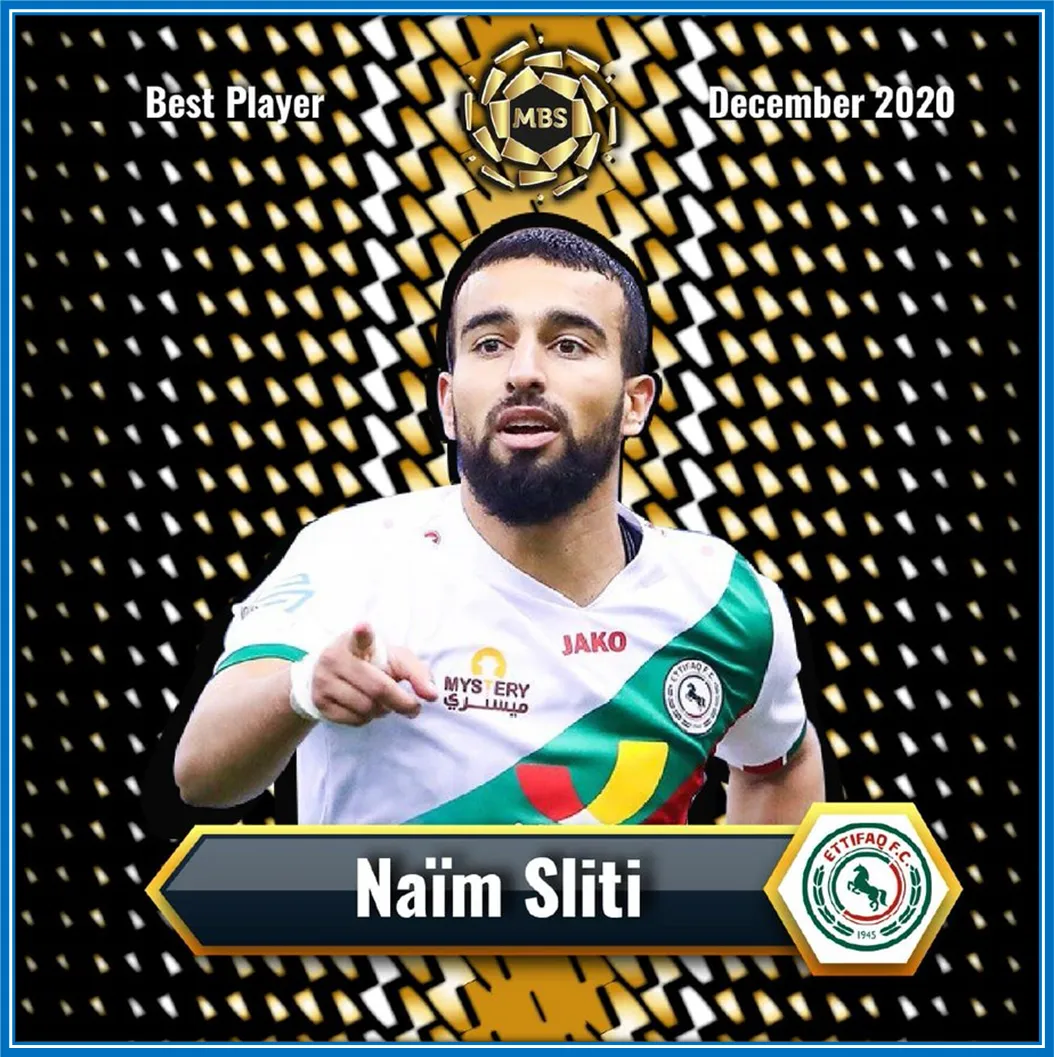 Sliti is among the most celebrated football stars and has accumulated many fan