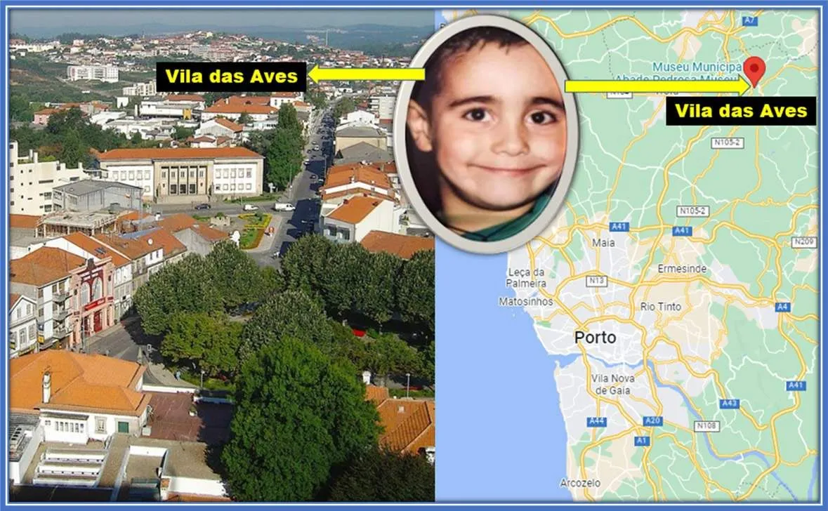 Here is Vila das Aves in Northern Portugal, where the Goalkeeper's family have their roots.
