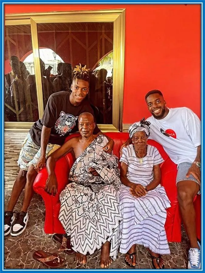 Every family needs grandparents in it, and these footballers are glad they have one in theirs.