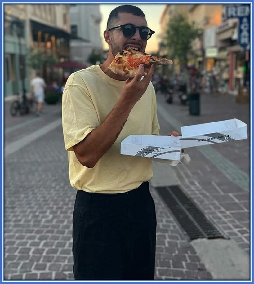 From what it seems here, Guido can't resist the power of eating Pizza.