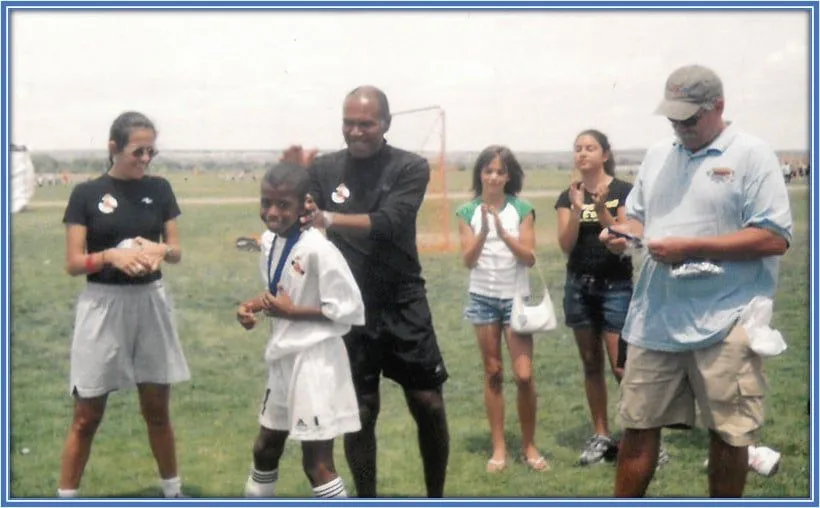 The midfielder's growing up days of