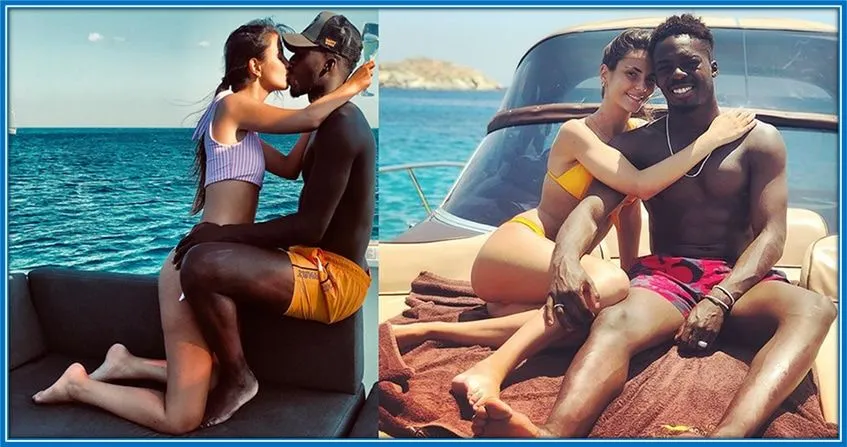 Patricia Morales and her lover enjoying a great moment at sea.