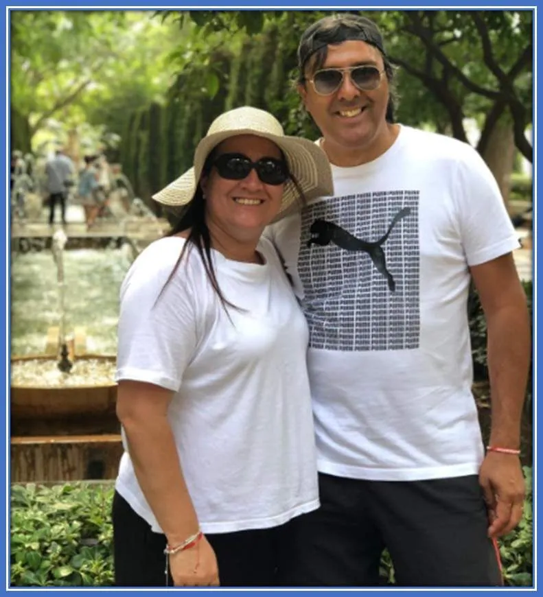Nicolas Gonzalez's parents Paola and Fran Gonzalez.