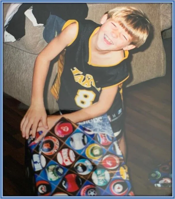 The winger's growing up days