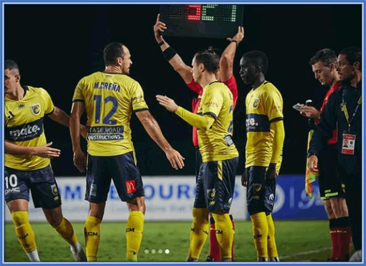 Kuol scored his first goal for the Mariners just seven minutes after he came in as a substitute.