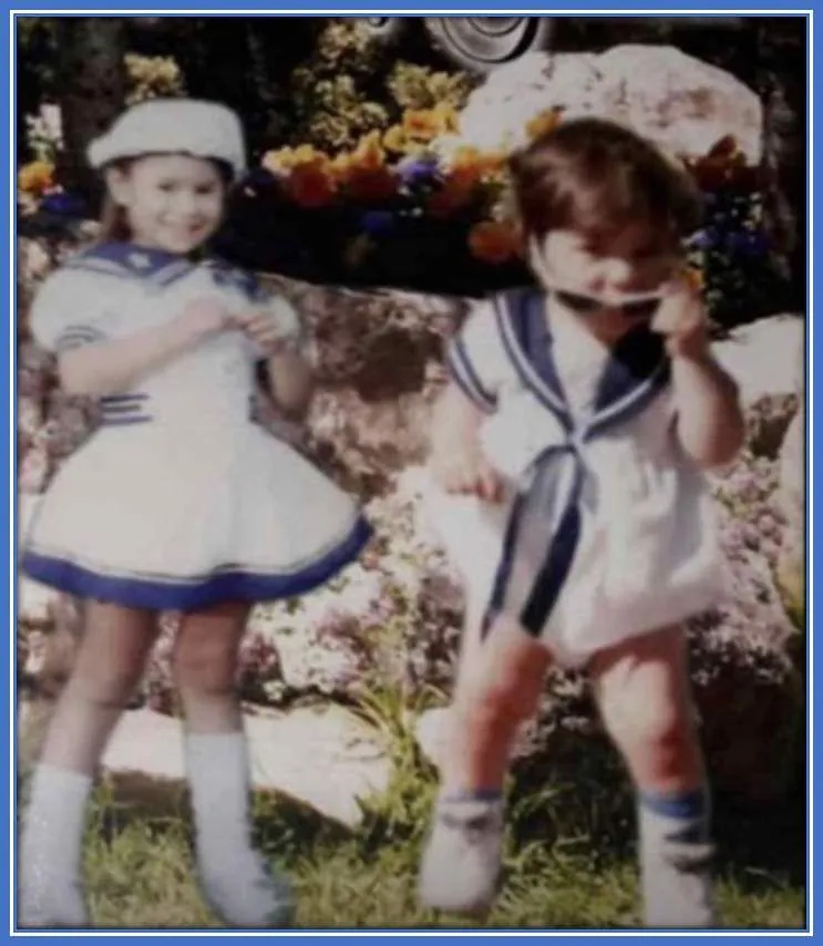 A late 1990s photo of Gonzalo (right) and his sister, Jacqueline (left).