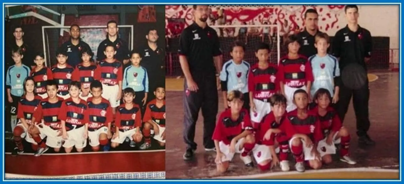 Behold the photo of Pedro and his team during the start of his career.