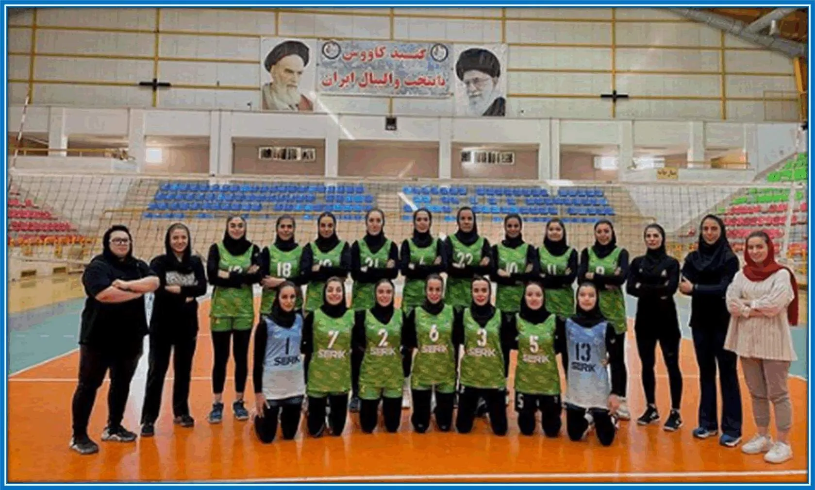 Sardar Azmoun's posted picture in support of the protest.