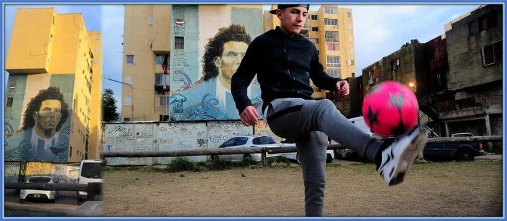 Carlos Tevez remains the Biggest Football Hero in the neighbourhood of Fuerte Apache, where Almada spent his childhood.