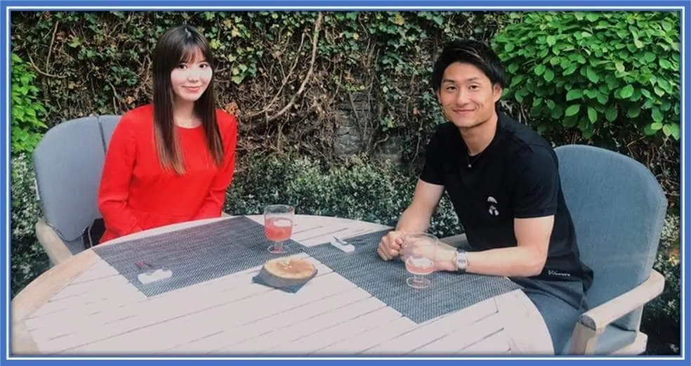 Let's introduce you to Arisa. She is Daichi Kamada's Wife.
