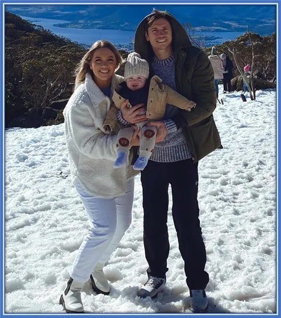 Meet young Ezra with his parents. Craig and Katelyn celebrated the arrival of their son on the 12th day of August 2021.