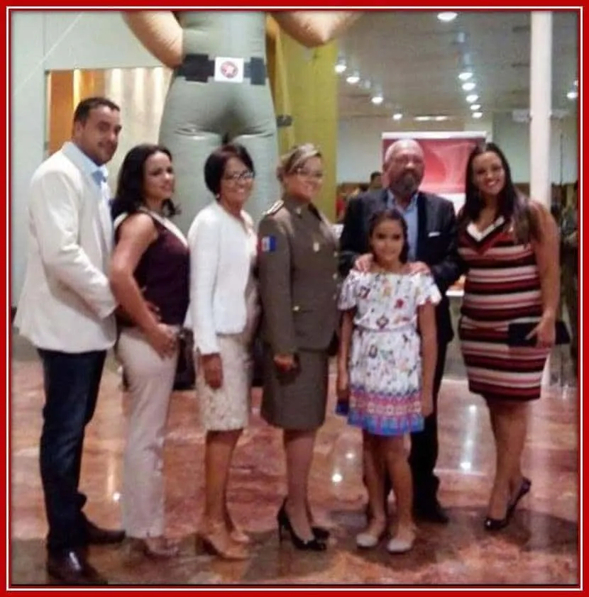 A Rare Photo of Pepe's Sisters- Karlene Ferriera is the one in uniform as her Other Sisters, Katiane, and Kellyane, Stand Beside her.