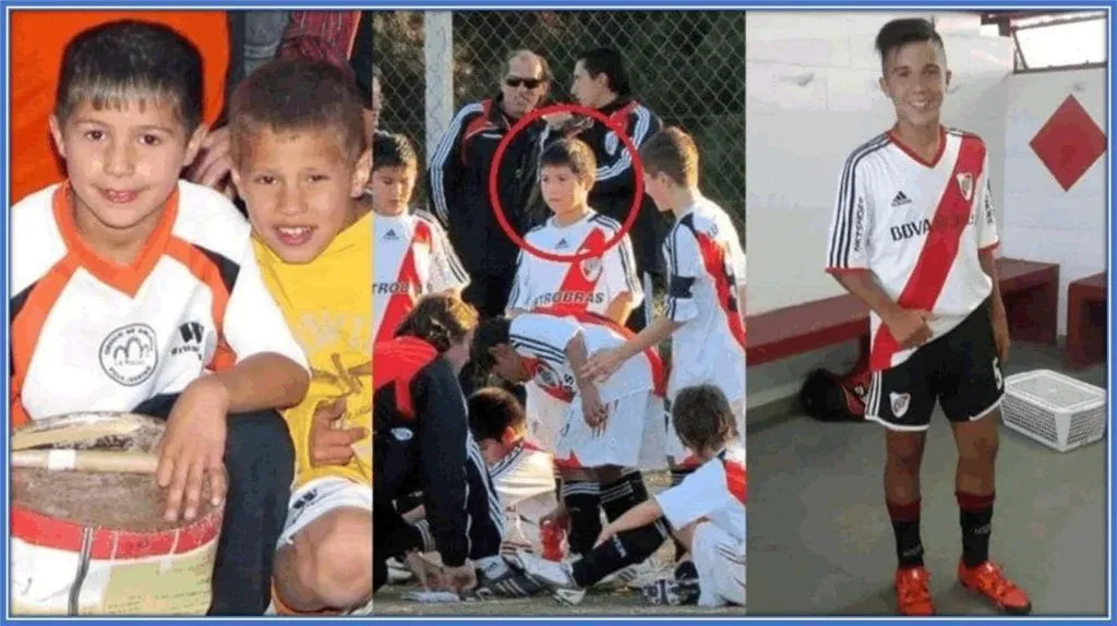 A collage of Enzo's photos at the academy known as a breeding ground for talented footballers.