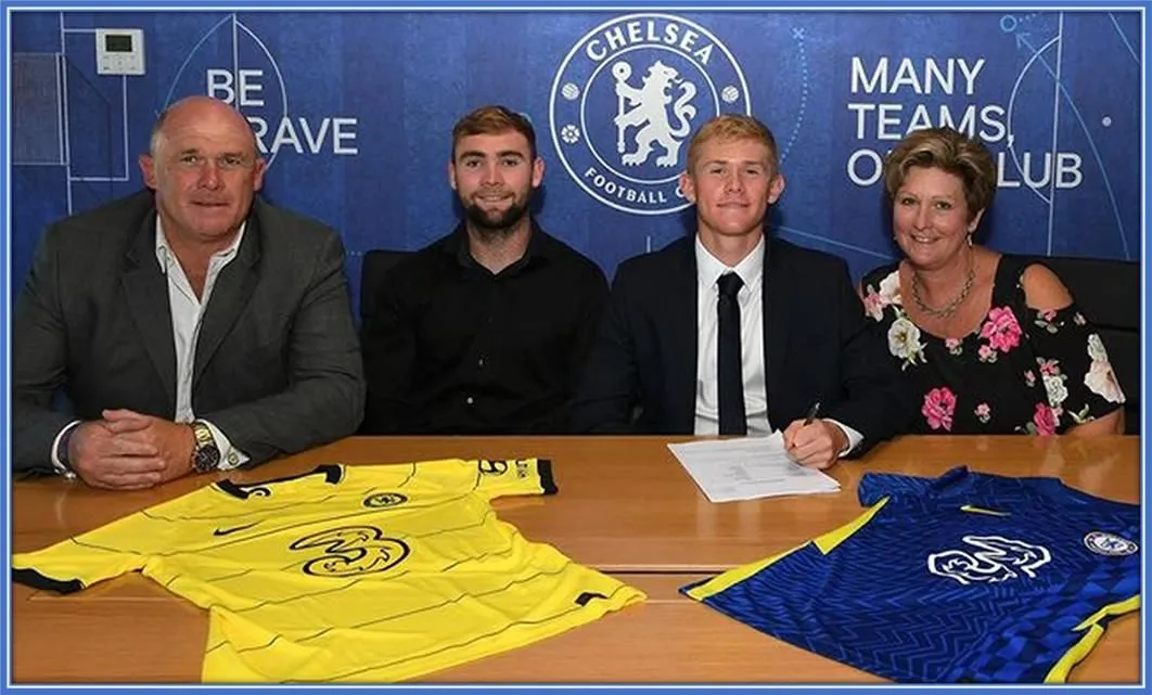 On this day of his Chelsea contract signing, his parents and brother, Connor, felt a range of emotions, including pride, excitement and joy.