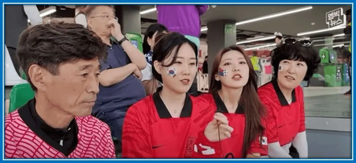 The Solid way the Striker's Mother, Father and Sisters came to Watch Their Brother on the Pitch.