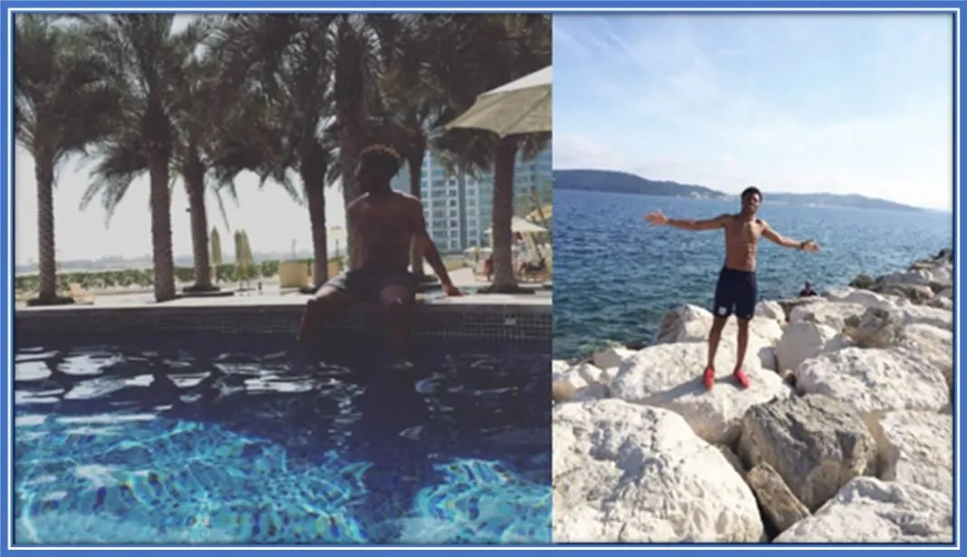 These photos explain how best the baller enjoys nature.