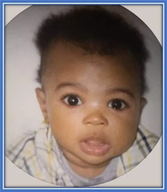 A rare childhood photo of Chukwuemeka.