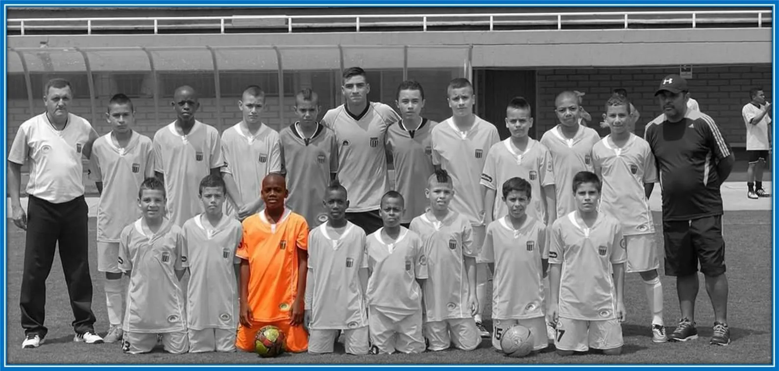 Here is the future Aston Villa Athlete; at a time he was progressing with Envigado's academy.