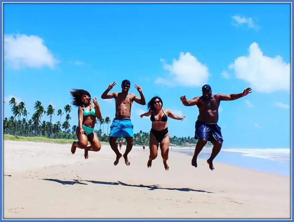 For him, nothing beats this kind of moment where they enjoy both the sun and waves in this manner.