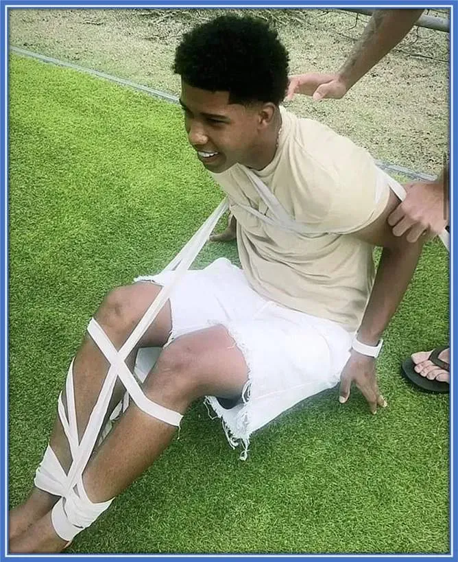 Yes, they physically restrained him and once prevented that big-money move to Chelsea. Santos, one of his country's most highly-rated midfield talents, was, on this day, tied up by his teammates.