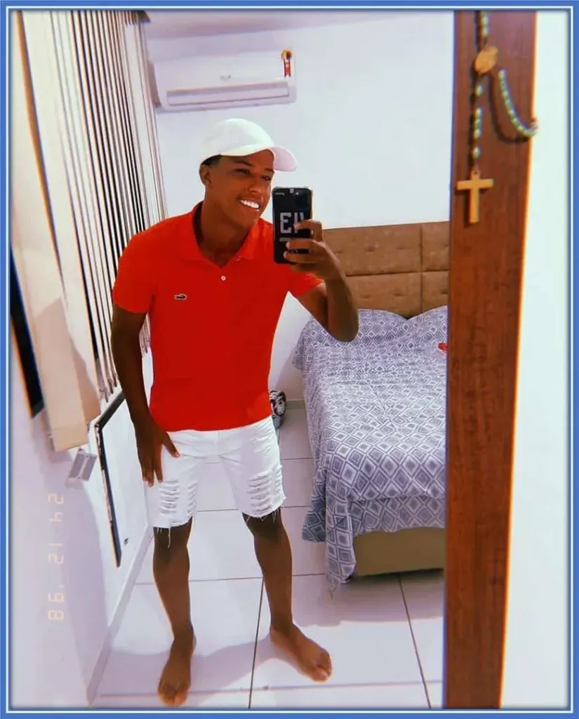 It is clear that Santos has a Rosary, a sign that he is a Catholic.