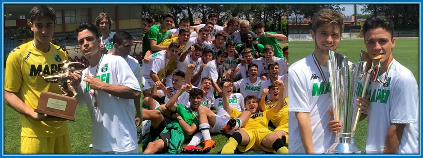 The Forward won these honours while at the academy of Unione Sportiva Sassuolo Calcio.