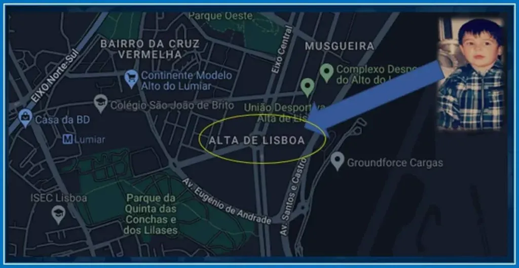 The Street in Lisbon was where football began for the young boy, Joao.