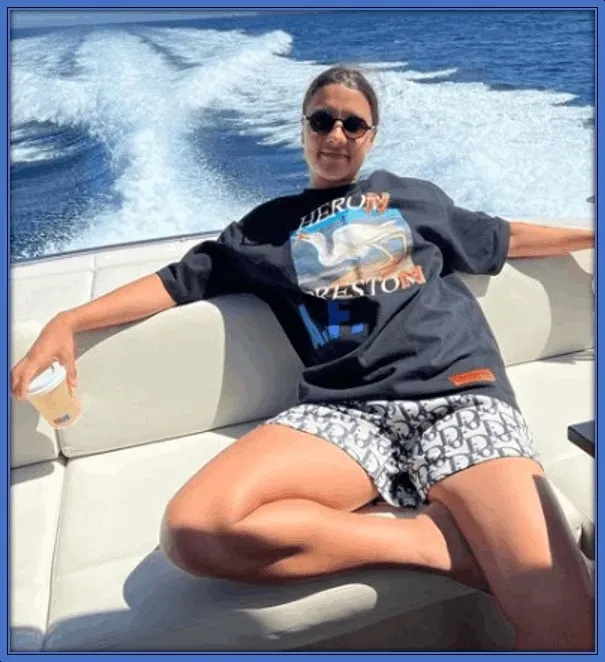 Samantha Kerr, on one of her expensive vacation trips.