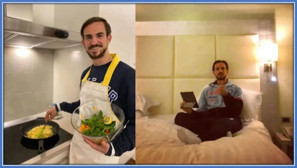 Meet chef Fabian. The picture clearly explains the fact that the midfielder love and enjoys other things outside of sport.