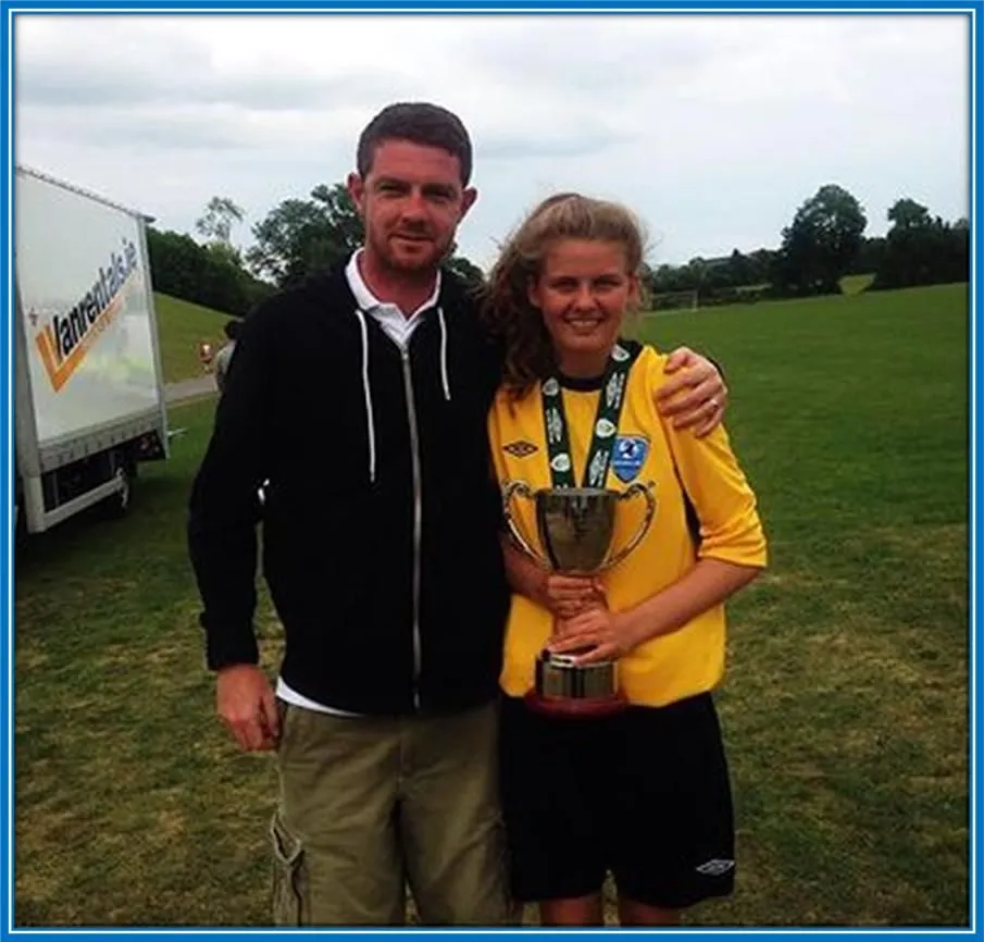 Barry has always had a great influence on the football careers of Evan and Ellie.