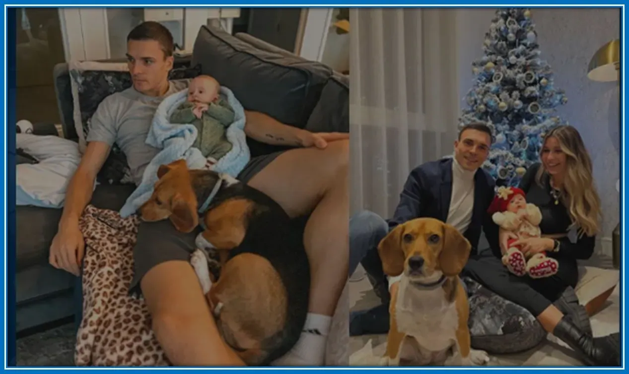 The Midfielder loves to spend time with his family while away from football.