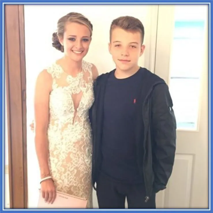 Ella Toone with her Younger brother.