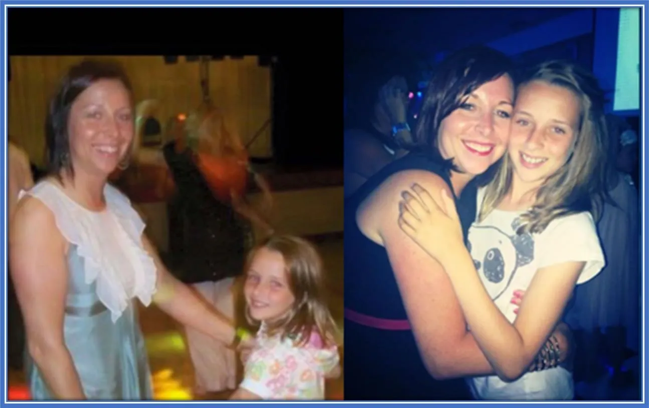 Here is the childhood photo of Ella and her supper supportive Mother, Karen Toone.