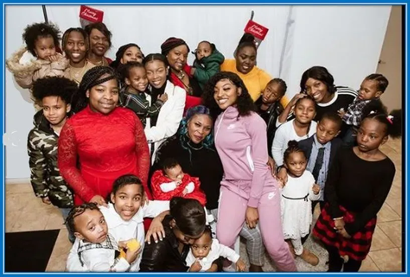 Some of Keisha's nieces and nephews are from her siblings.